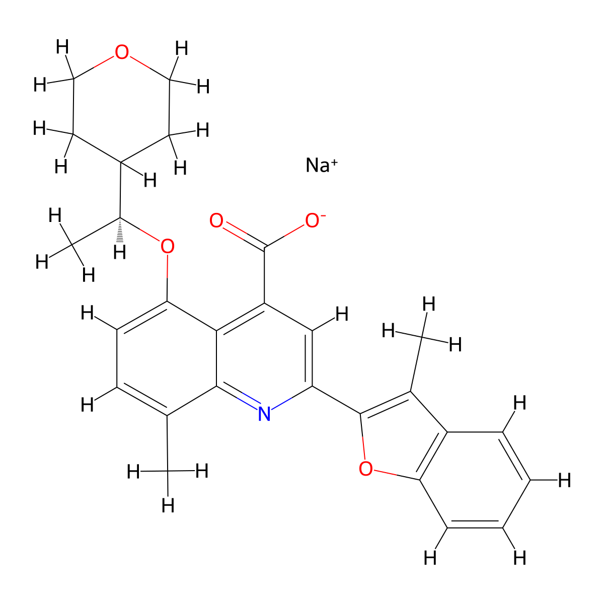 (R)-Posenacaftor (sodium) molecular structure, CAS 2095064-09-6