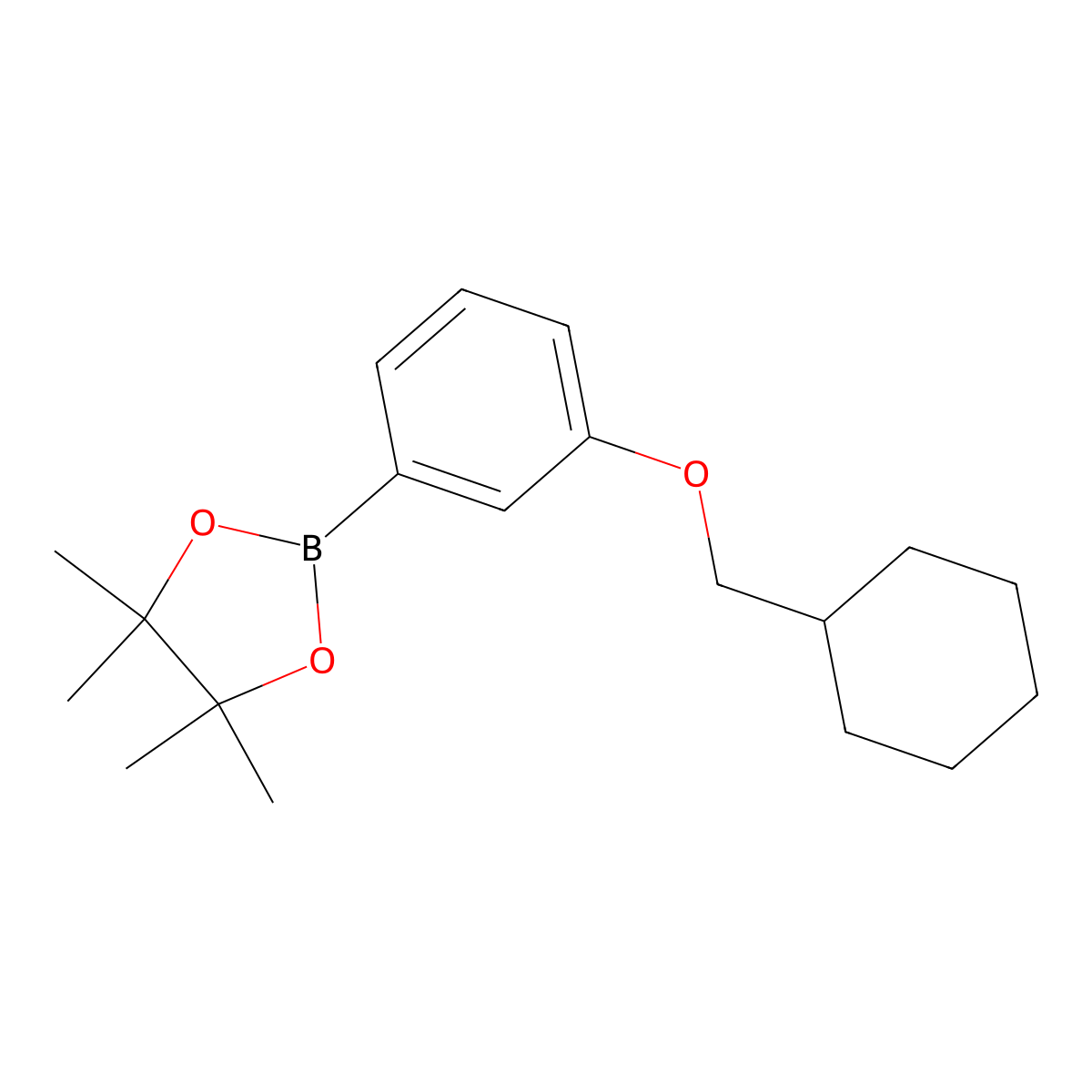 2-(3-(Cyclohexylmethoxy)phenyl)-4,4,5,5-tetramethyl-1,3,2-dioxaborolane molecular structure, CAS 2095075-49-1