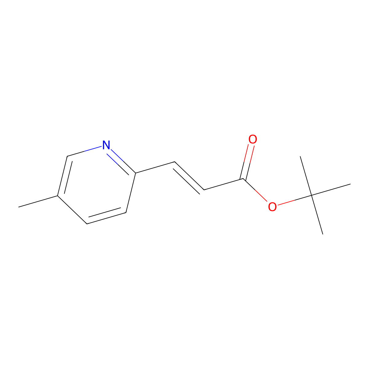 tert-butyl (2E)-3-(5-methylpyridin-2-yl)prop-2-enoate molecular structure, CAS 2095076-71-2