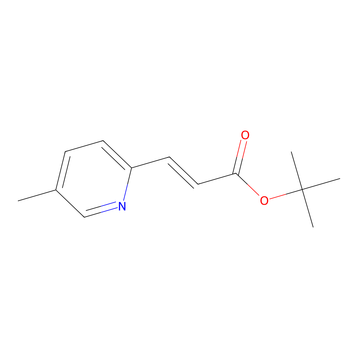 tert-butyl (2E)-3-(5-methylpyridin-2-yl)prop-2-enoate molecular structure, CAS 2095076-71-2