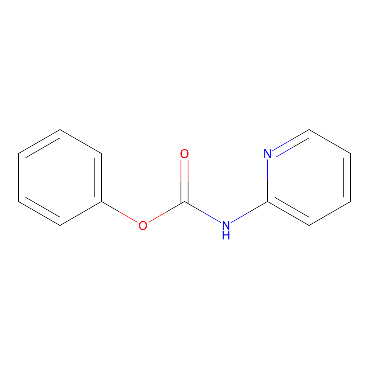 Phenyl pyridin-2-ylcarbamate molecular structure, CAS 20951-00-2