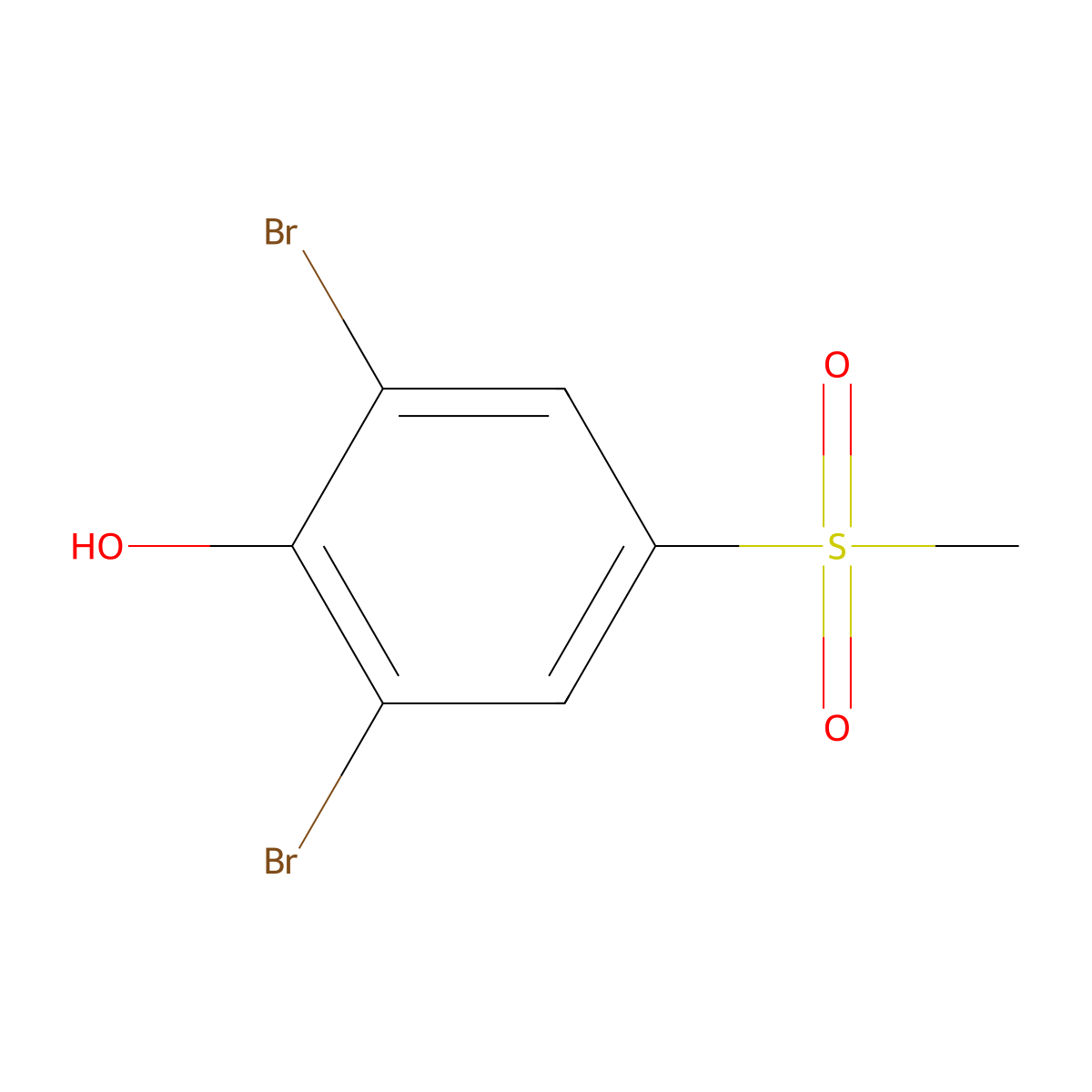 2,6-Dibromo-4-(methylsulfonyl)phenol molecular structure, CAS 20951-04-6