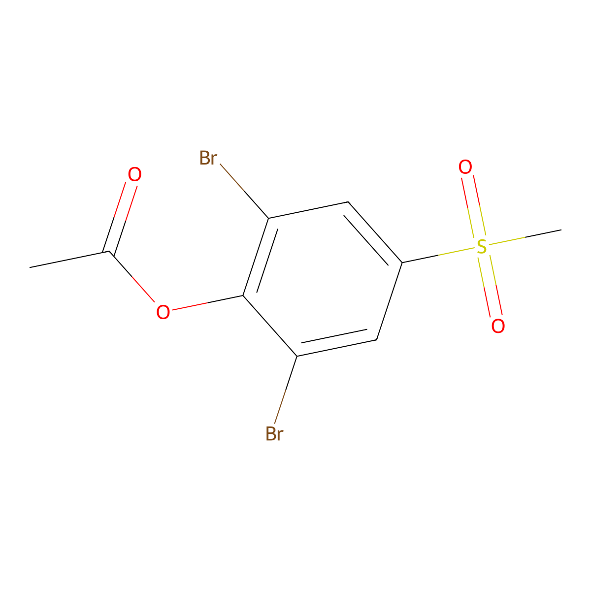 (2,6-Dibromo-4-methylsulfonylphenyl) acetate molecular structure, CAS 20951-09-1