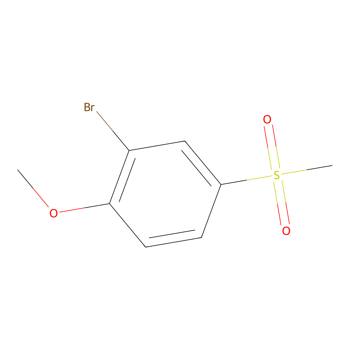 2-Bromo-1-methoxy-4-(methylsulfonyl)benzene molecular structure, CAS 20951-42-2
