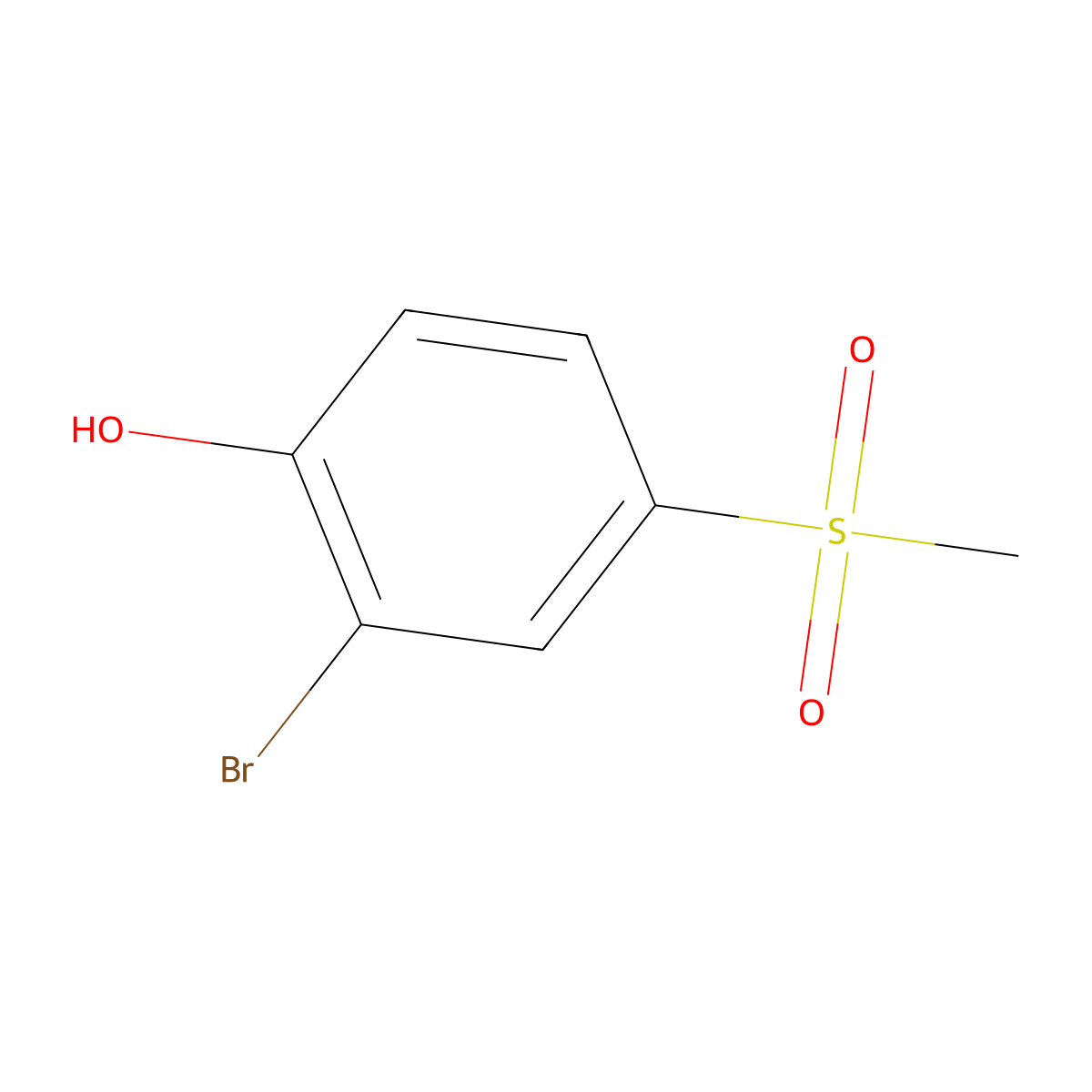2-Bromo-4-(methylsulfonyl)phenol molecular structure, CAS 20951-43-3