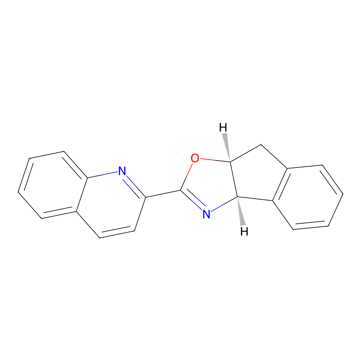 (3aR,8aS)-2-(Quinolin-2-yl)-3a,8a-dihydro-8H-indeno[1,2-d]oxazole molecular structure, CAS 2095128-11-1