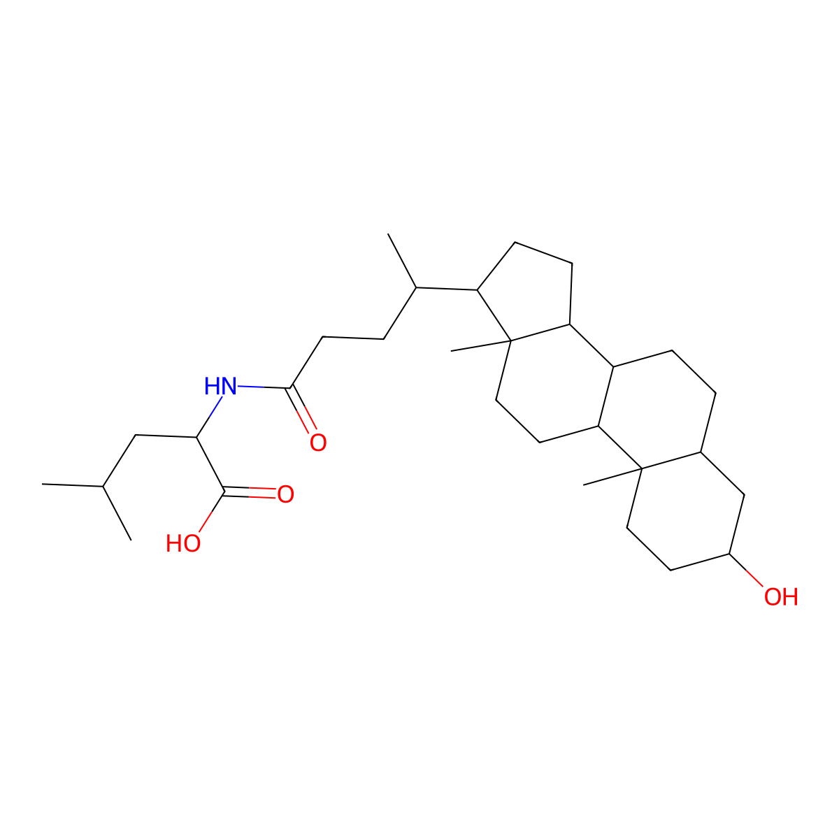 N-Lithocholyl-L-Leucine molecular structure, CAS 2095154-73-5