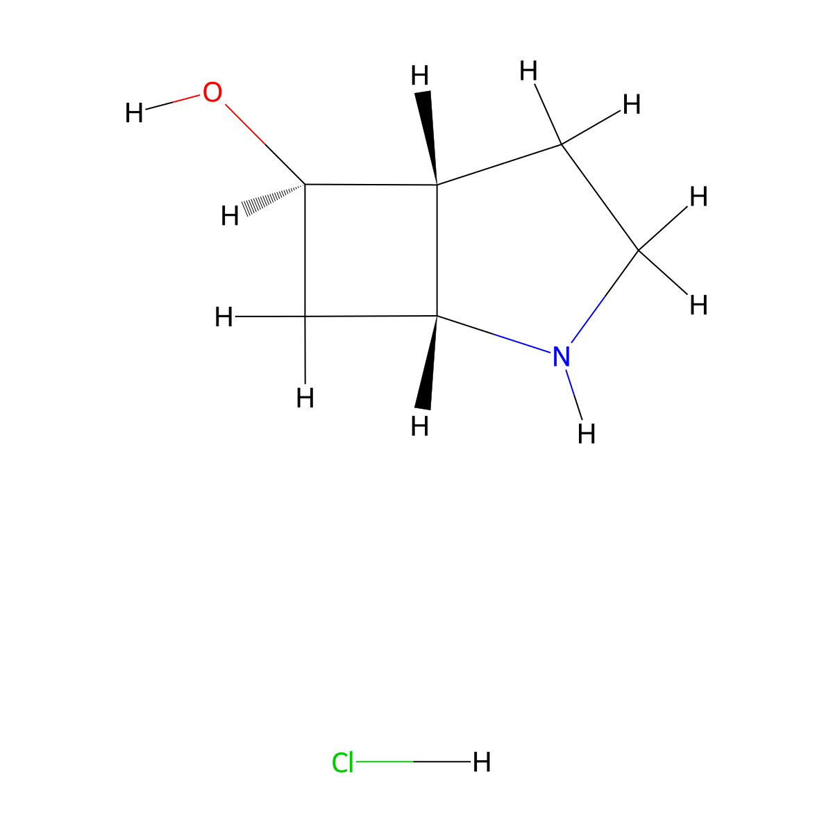 rac-(1R,5R,6R)-2-azabicyclo[3.2.0]heptan-6-ol hydrochloride molecular structure, CAS 2095192-16-6