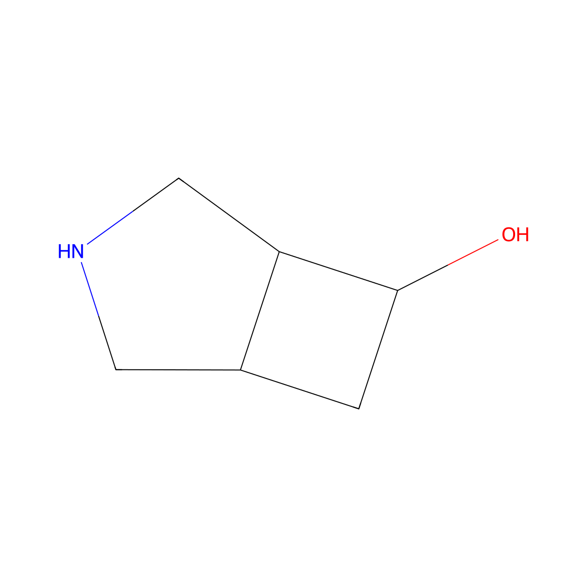 rel-(1R,5S,6R)-3-azabicyclo[3.2.0]heptan-6-ol molecular structure, CAS 2095192-20-2