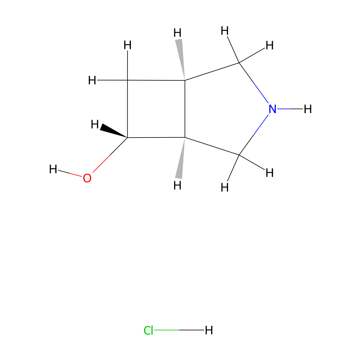 rac-(1R,5S,6R)-3-Azabicyclo[3.2.0]heptan-6-ol hydrochloride molecular structure, CAS 2095192-21-3