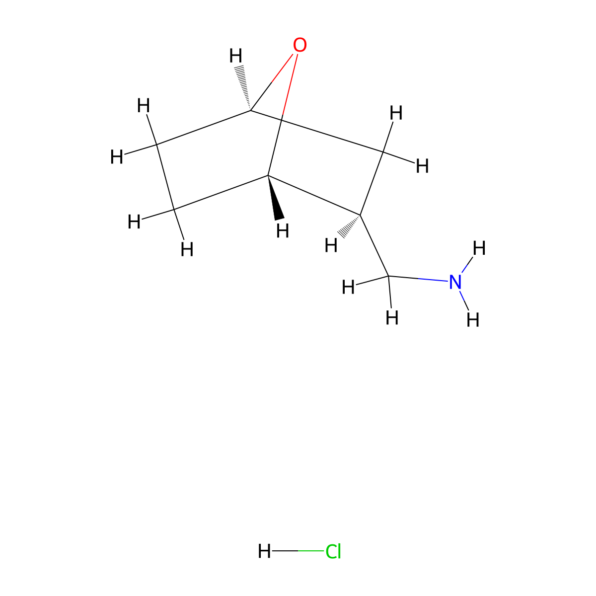 rac-1-[(1R,2R,4S)-7-oxabicyclo[2.2.1]heptan-2-yl]methanamine hydrochloride molecular structure, CAS 2095192-34-8