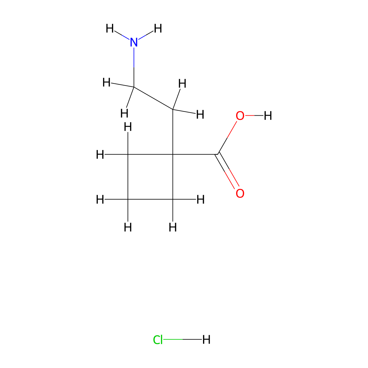 1-(2-Aminoethyl)cyclobutane-1-carboxylic acid hydrochloride molecular structure, CAS 2095192-36-0