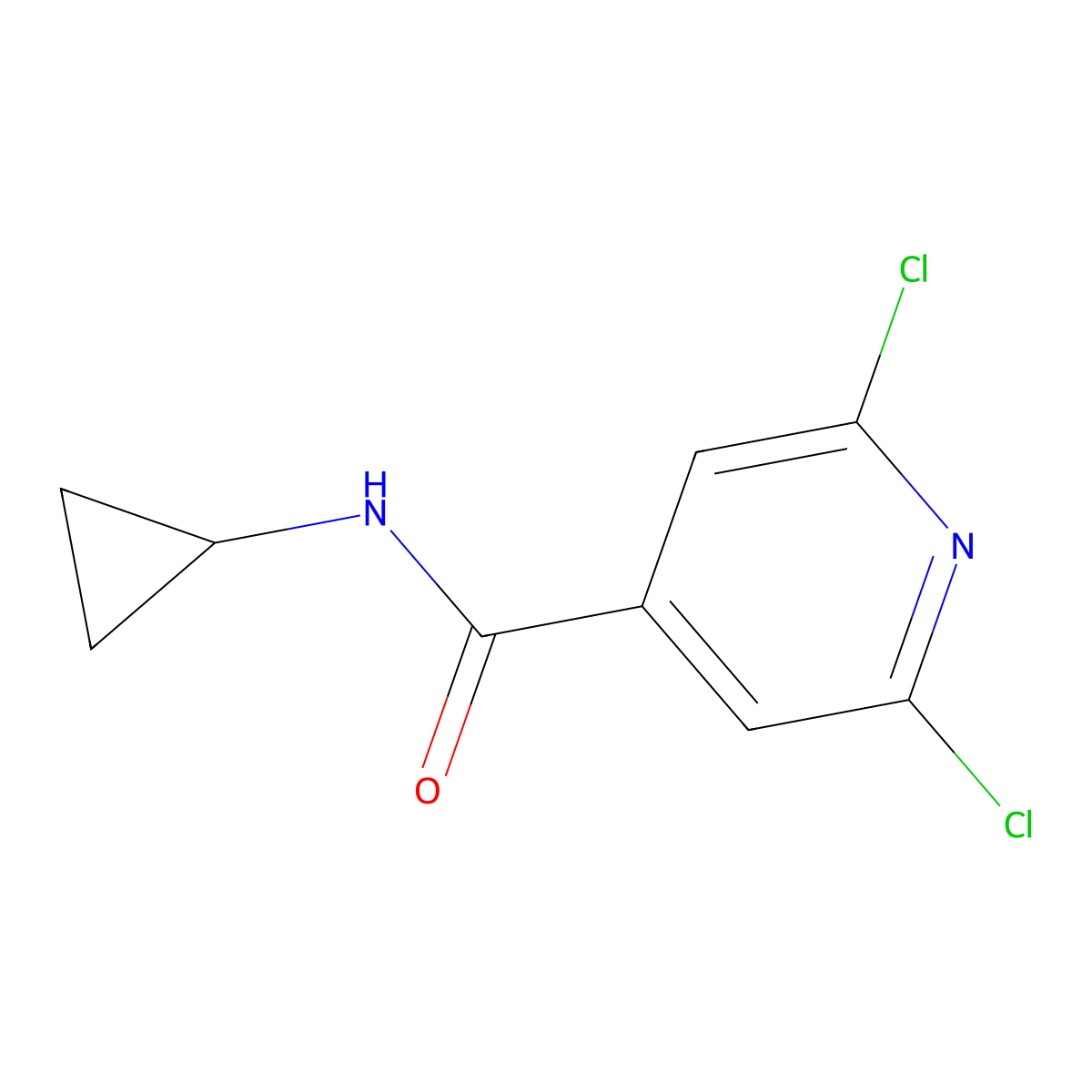 2,6-Dichloro-N-cyclopropylisonicotinamide molecular structure, CAS 20952-31-2