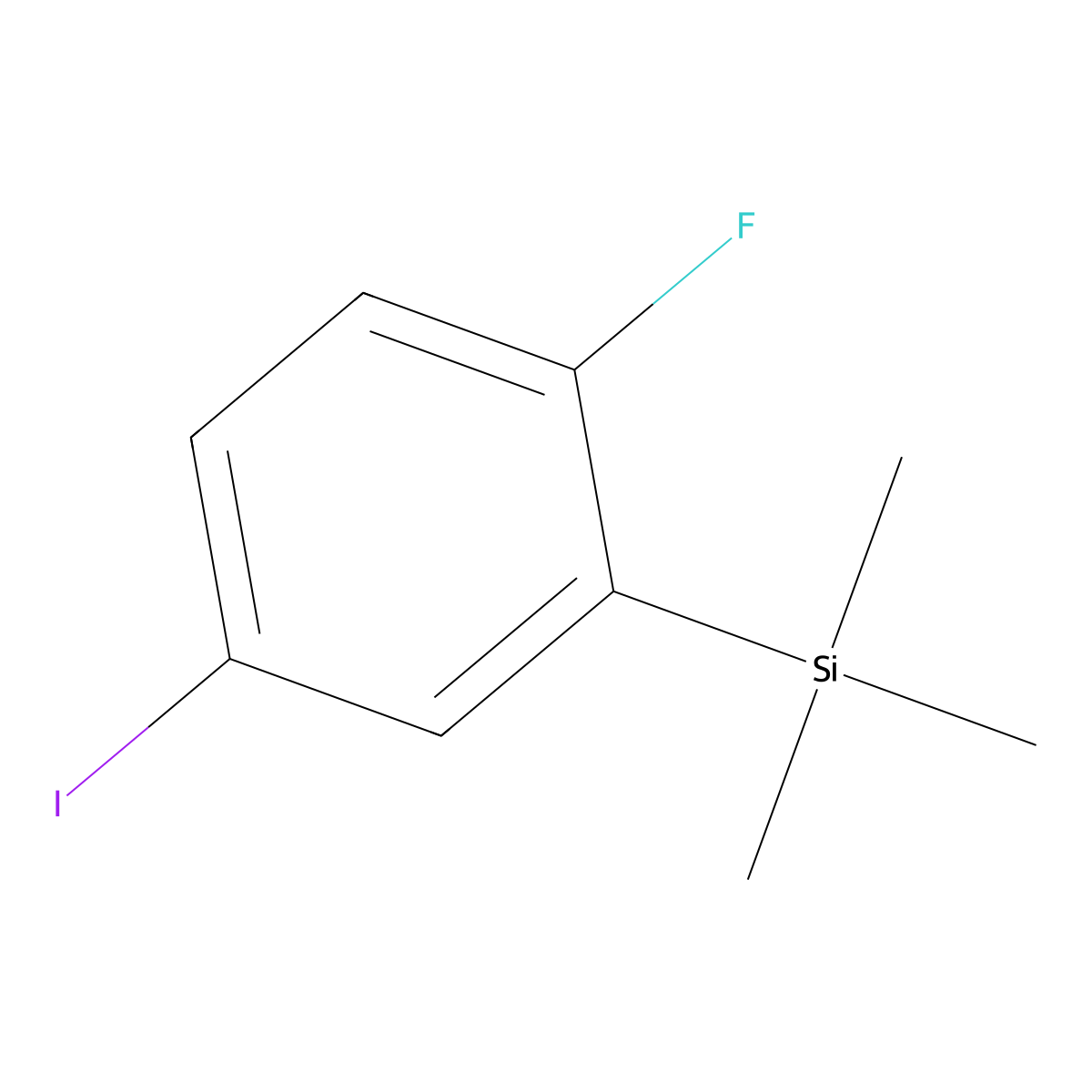 (2-Fluoro-5-iodophenyl)trimethylsilane molecular structure, CAS 2095209-08-6
