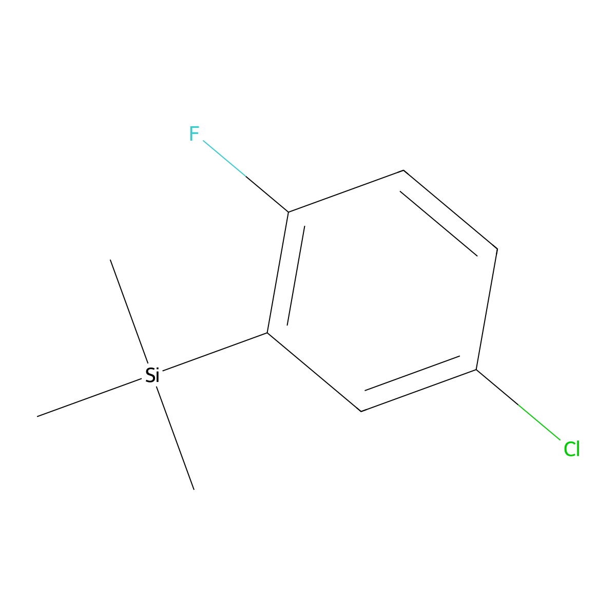 (5-Chloro-2-fluorophenyl)trimethylsilane molecular structure, CAS 2095209-09-7