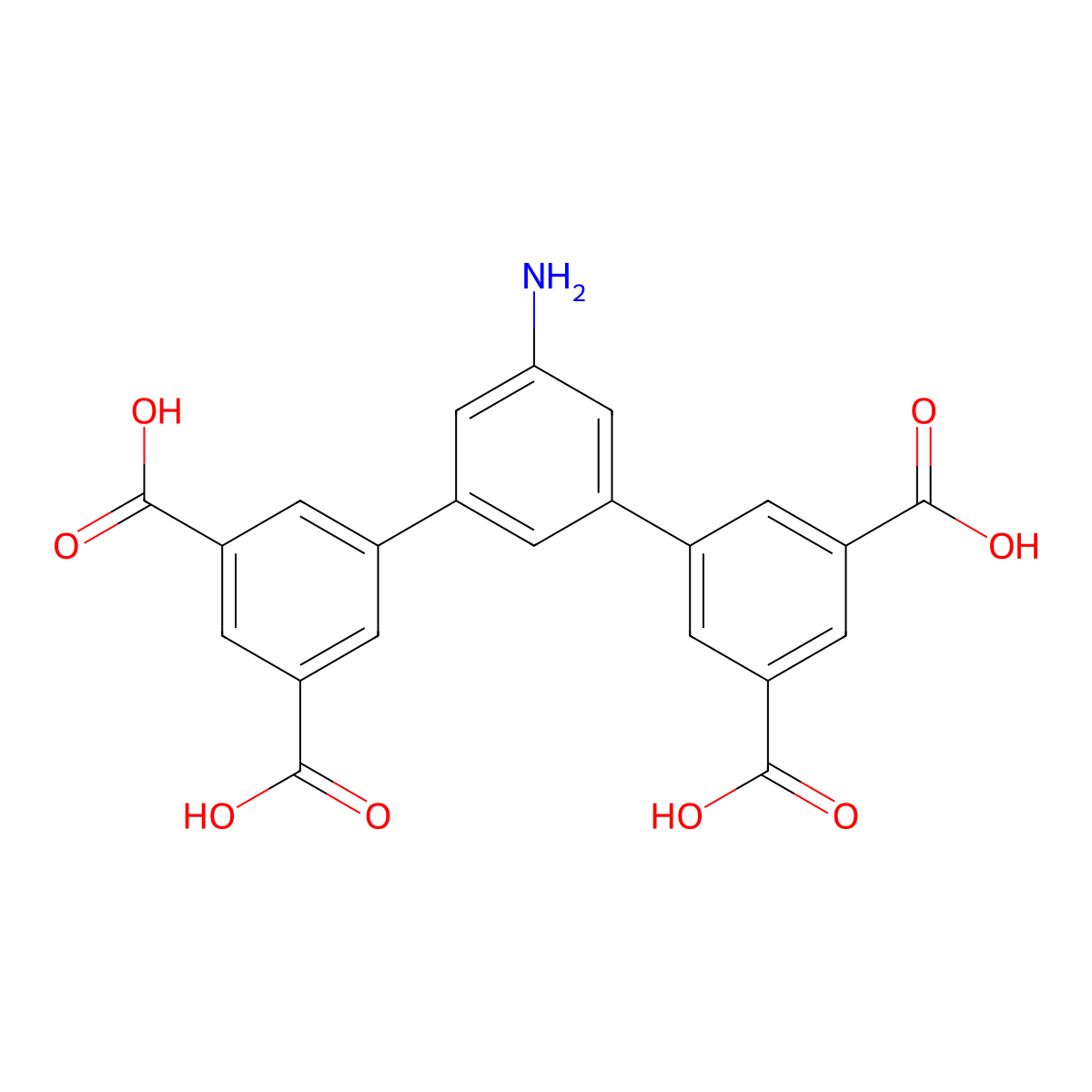 5'-Amino-[1,1':3',1''-terphenyl]-3,3'',5,5''-tetracarboxylic acid molecular structure, CAS 2095221-49-9