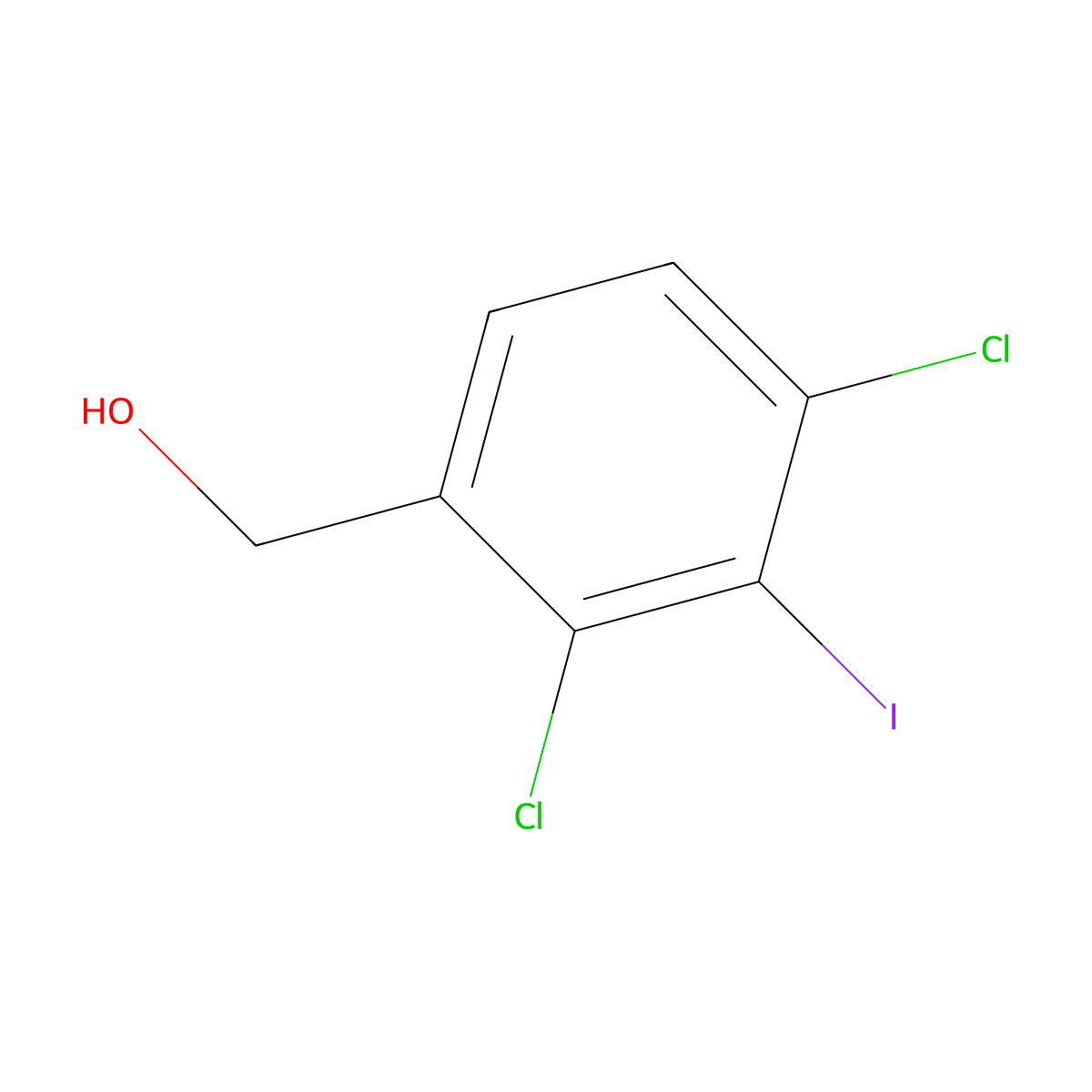 (2,4-Dichloro-3-iodophenyl)methanol molecular structure, CAS 2095235-20-2