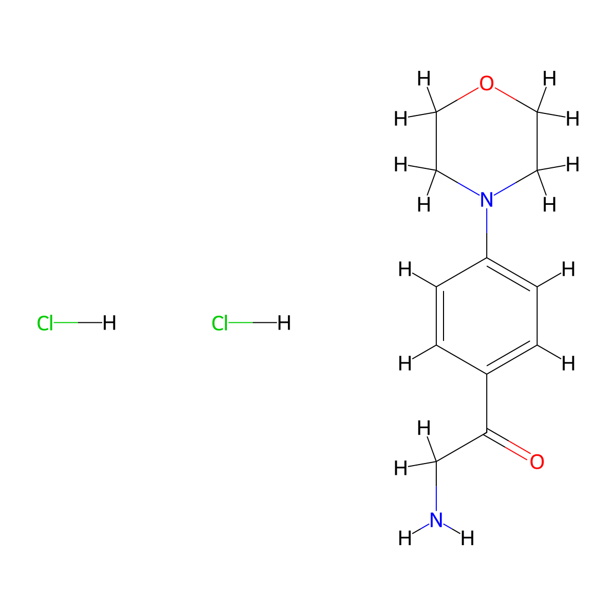2-Amino-1-[4-(morpholin-4-yl)phenyl]ethan-1-one dihydrochloride molecular structure, CAS 209525-84-8