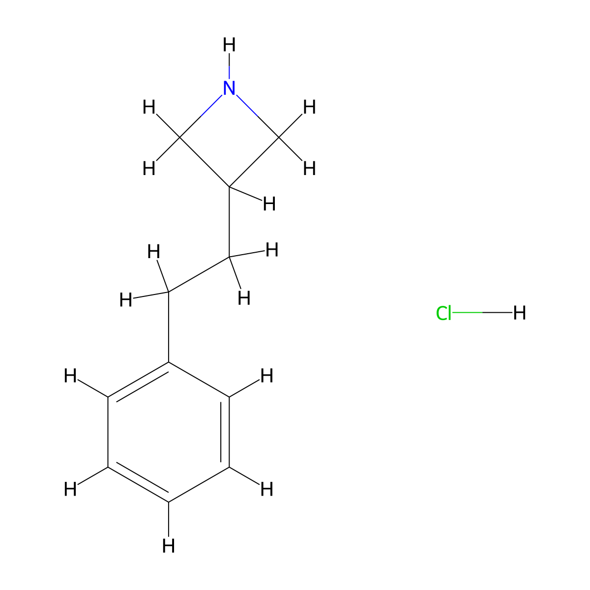 3-(2-Phenylethyl)azetidine hydrochloride molecular structure, CAS 2095250-33-0