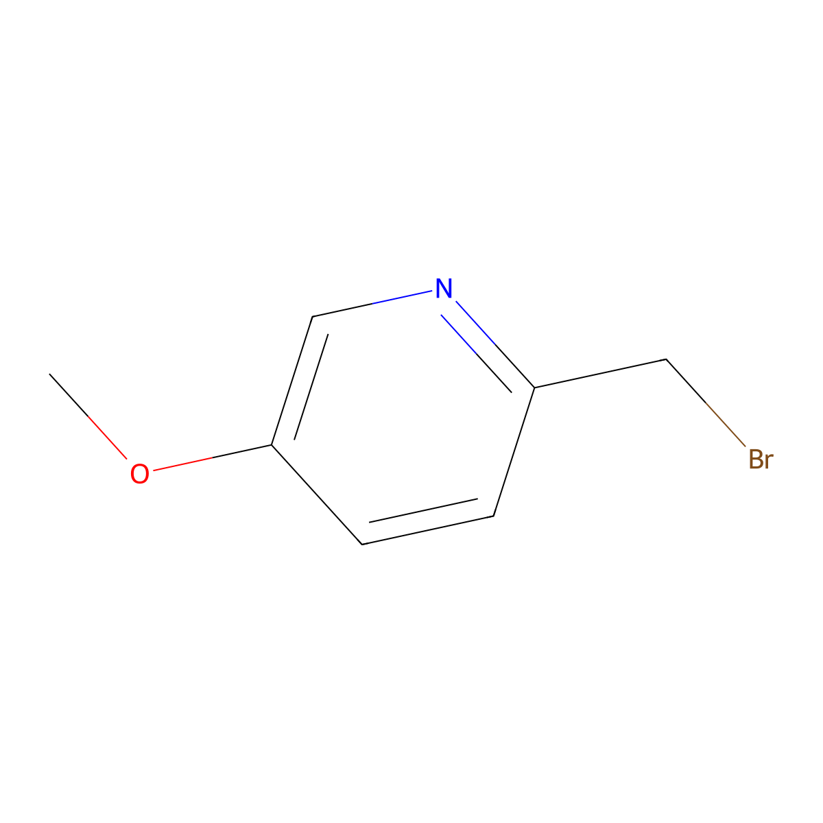 2-(Bromomethyl)-5-methoxypyridine molecular structure, CAS 209526-91-0