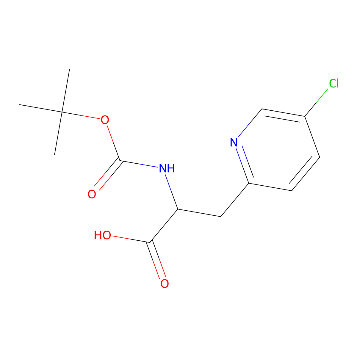 2-{[(Tert-butoxy)carbonyl]amino}-3-(5-chloropyridin-2-yl)propanoic acid molecular structure, CAS 209527-01-5