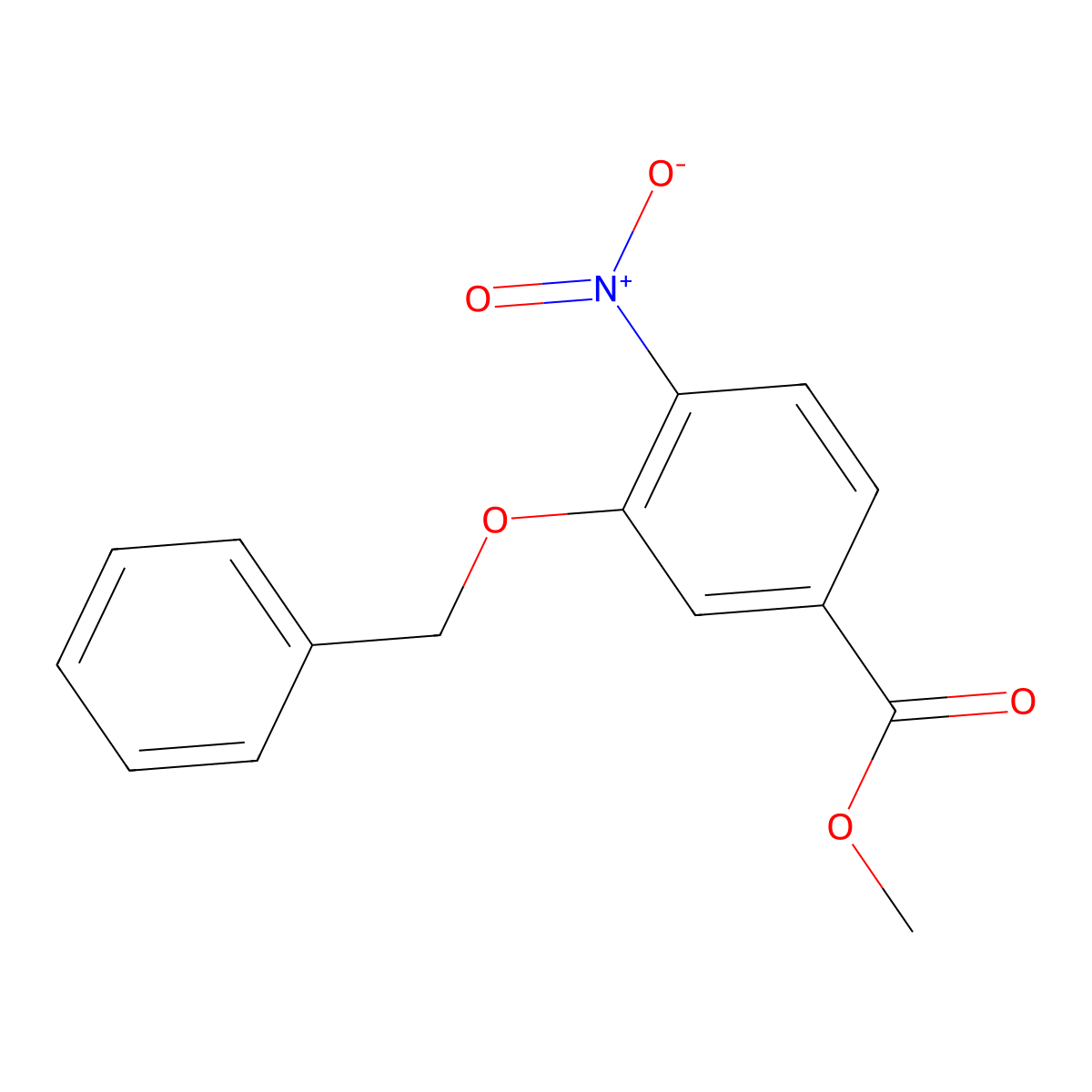 Methyl 3-(benzyloxy)-4-nitrobenzoate molecular structure, CAS 209528-69-8