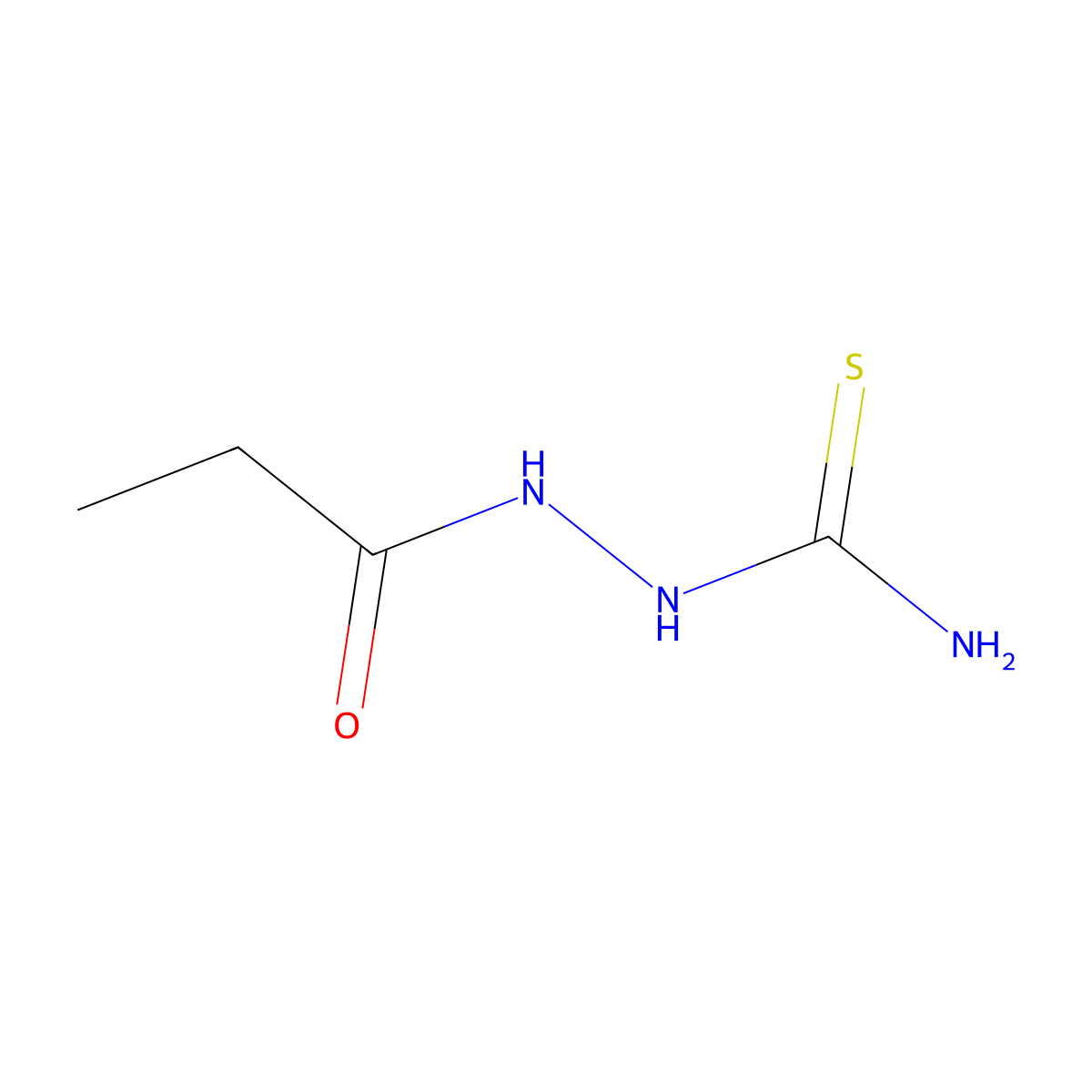 1-Propanoyl-3-thiosemicarbazide molecular structure, CAS 20953-13-3