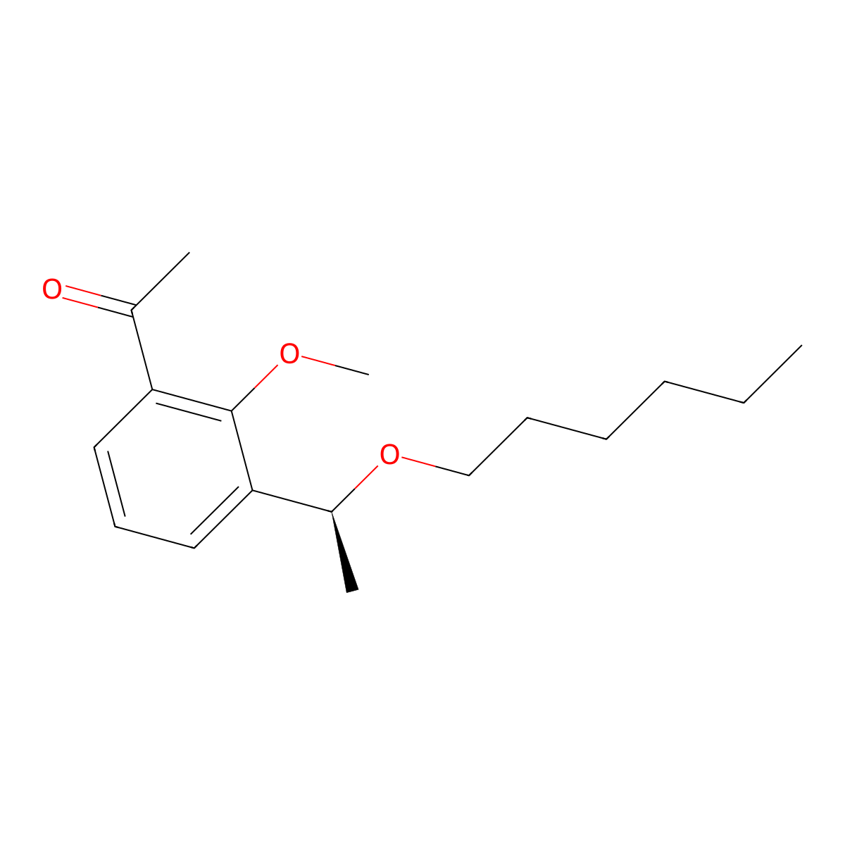 (S)-1-(3-(1-(Hexyloxy)ethyl)-2-methoxyphenyl)ethanone molecular structure, CAS 2095308-80-6