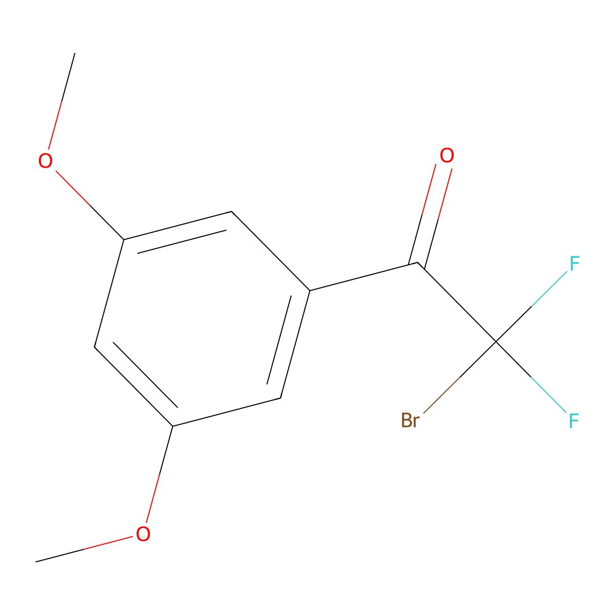 2-Bromo-2,2-difluoro-1-(3,5-dimethoxyphenyl)ethanone molecular structure, CAS 2095338-39-7