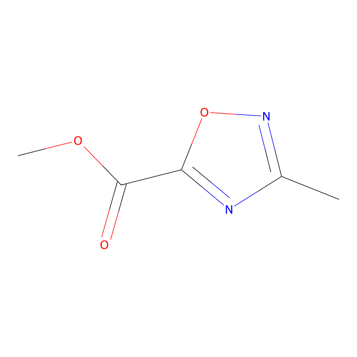 Methyl 3-methyl-1,2,4-oxadiazole-5-carboxylate molecular structure, CAS 2095343-59-0