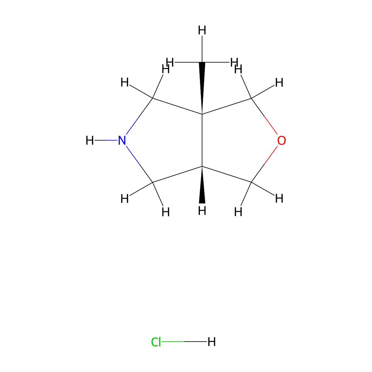 rac-(3aR,6aS)-3a-methyl-hexahydro-1H-furo(3,4-c)pyrrole hydrochloride molecular structure, CAS 2095349-66-7