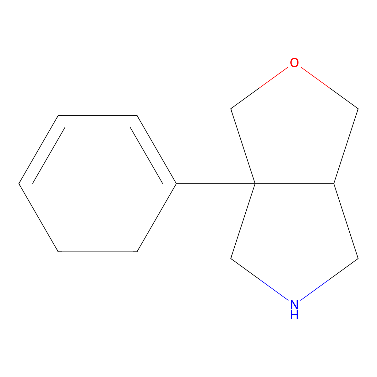 rac-(3aR,6aR)-3a-phenyl-hexahydro-1H-furo[3,4-c]pyrrole molecular structure, CAS 2095349-71-4
