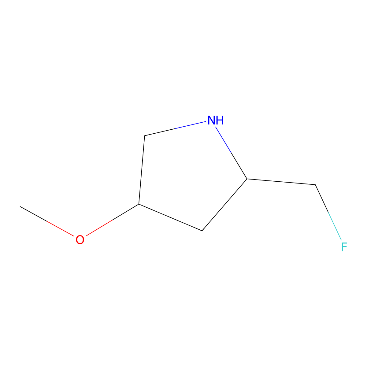 (2S,4S)-2-(fluoromethyl)-4-methoxypyrrolidine molecular structure, CAS 2095396-34-0