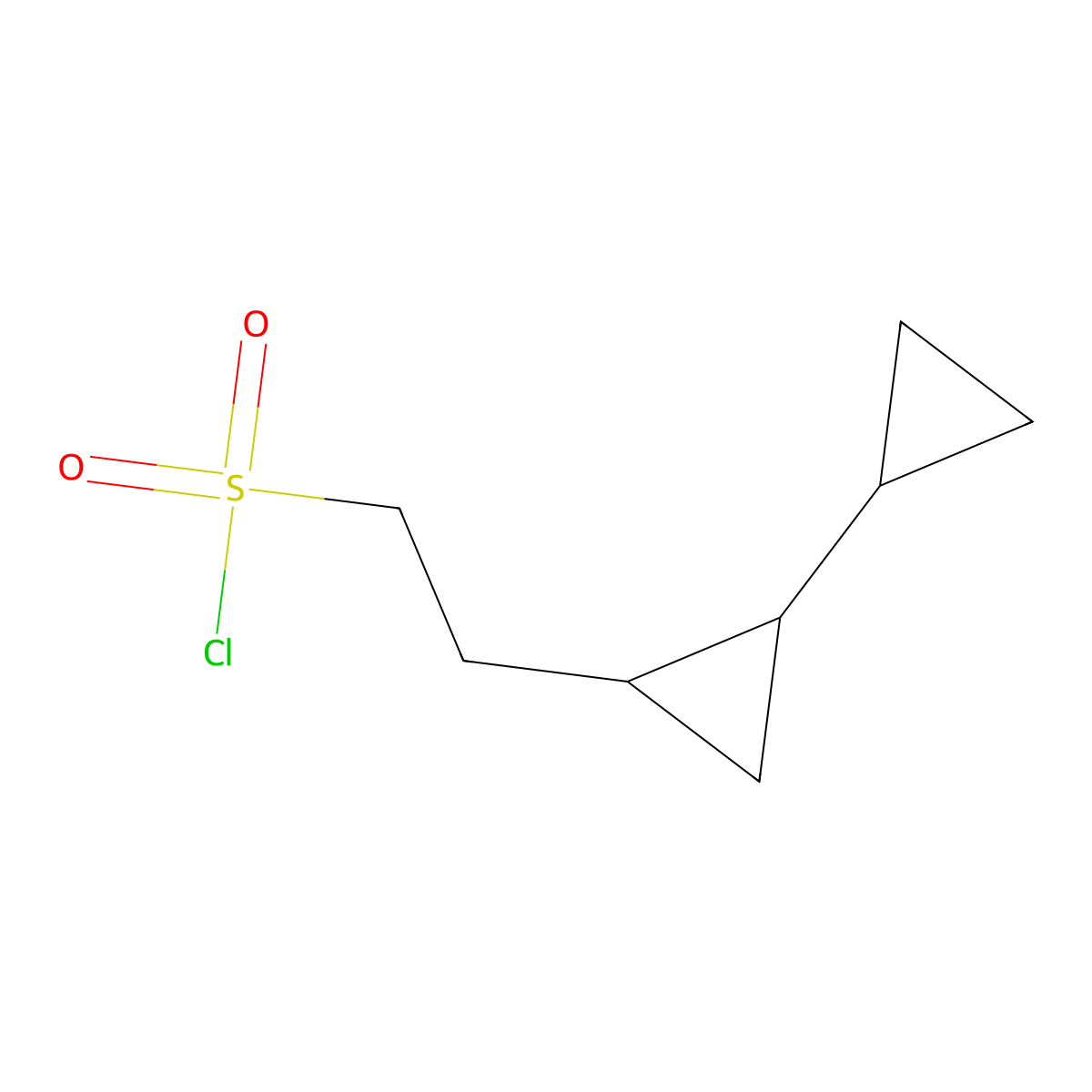 2-[(1S,2S)-2-Cyclopropylcyclopropyl]ethanesulfonyl chloride molecular structure, CAS 2095396-51-1