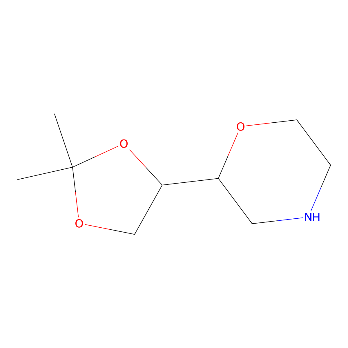 (2S)-2-[(4S)-2,2-dimethyl-1,3-dioxolan-4-yl]morpholine molecular structure, CAS 2095396-56-6