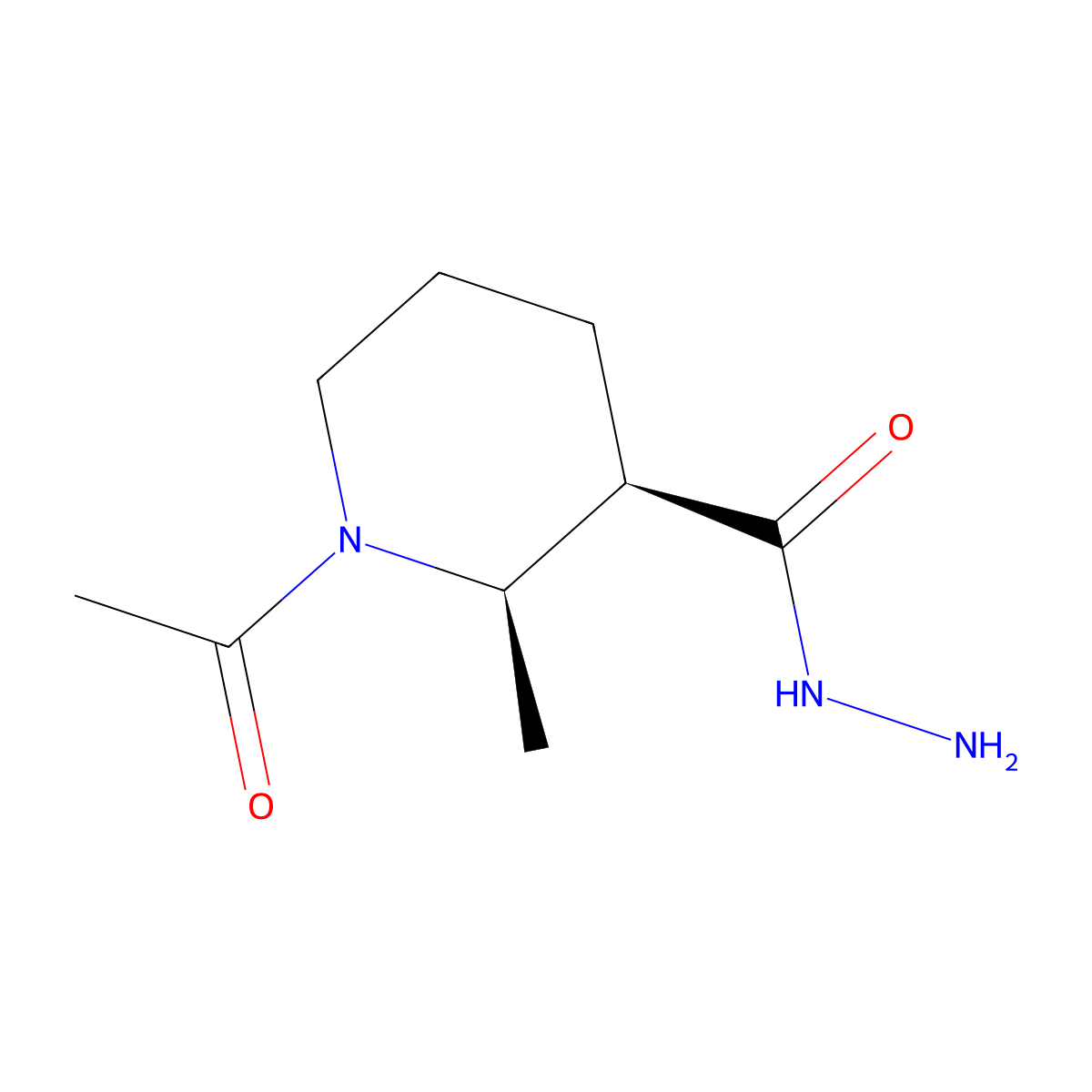 (2R,3R)-1-Acetyl-2-methylpiperidine-3-carbohydrazide molecular structure, CAS 2095396-76-0