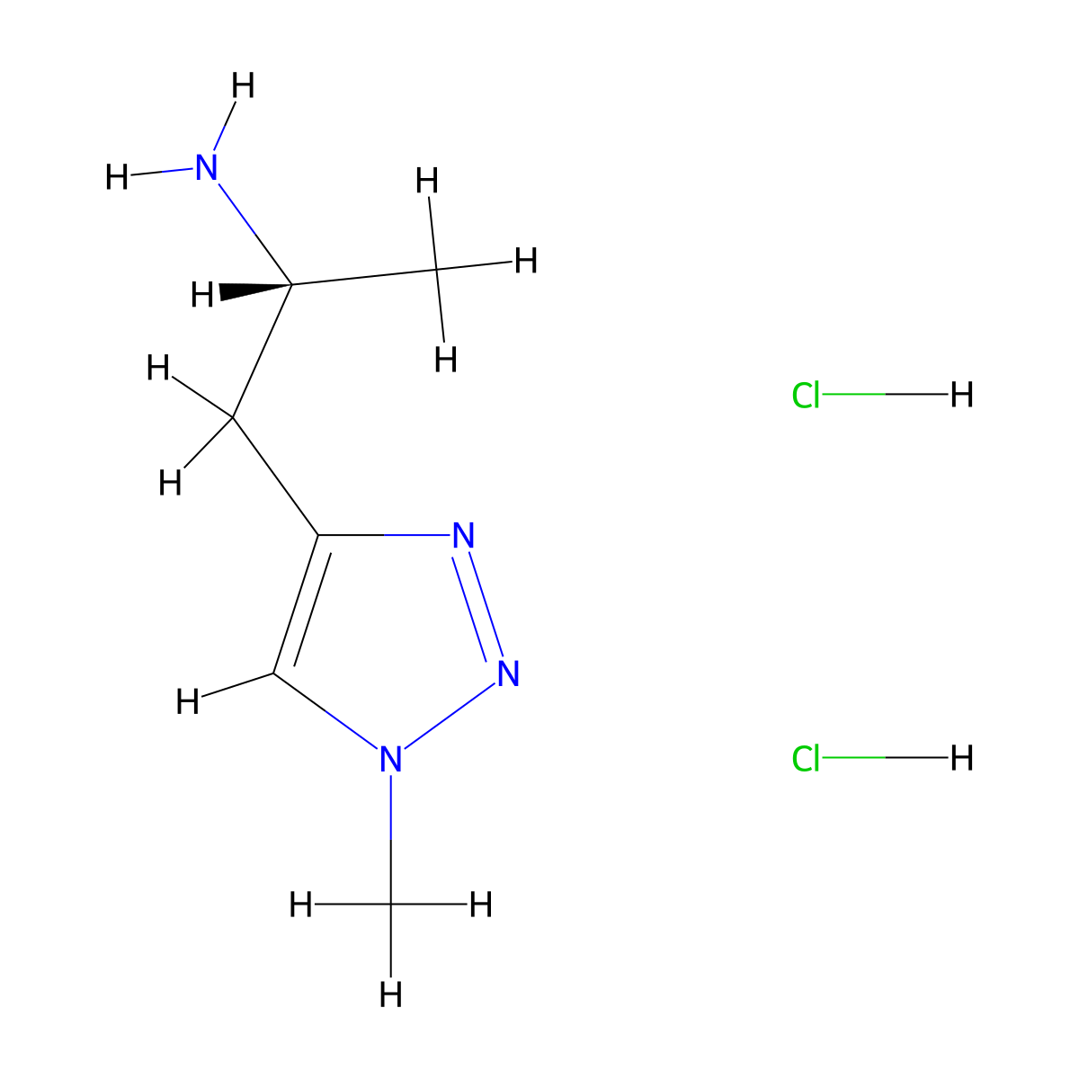 (2R)-1-(1-methyl-1H-1,2,3-triazol-4-yl)propan-2-amine dihydrochloride molecular structure, CAS 2095396-89-5