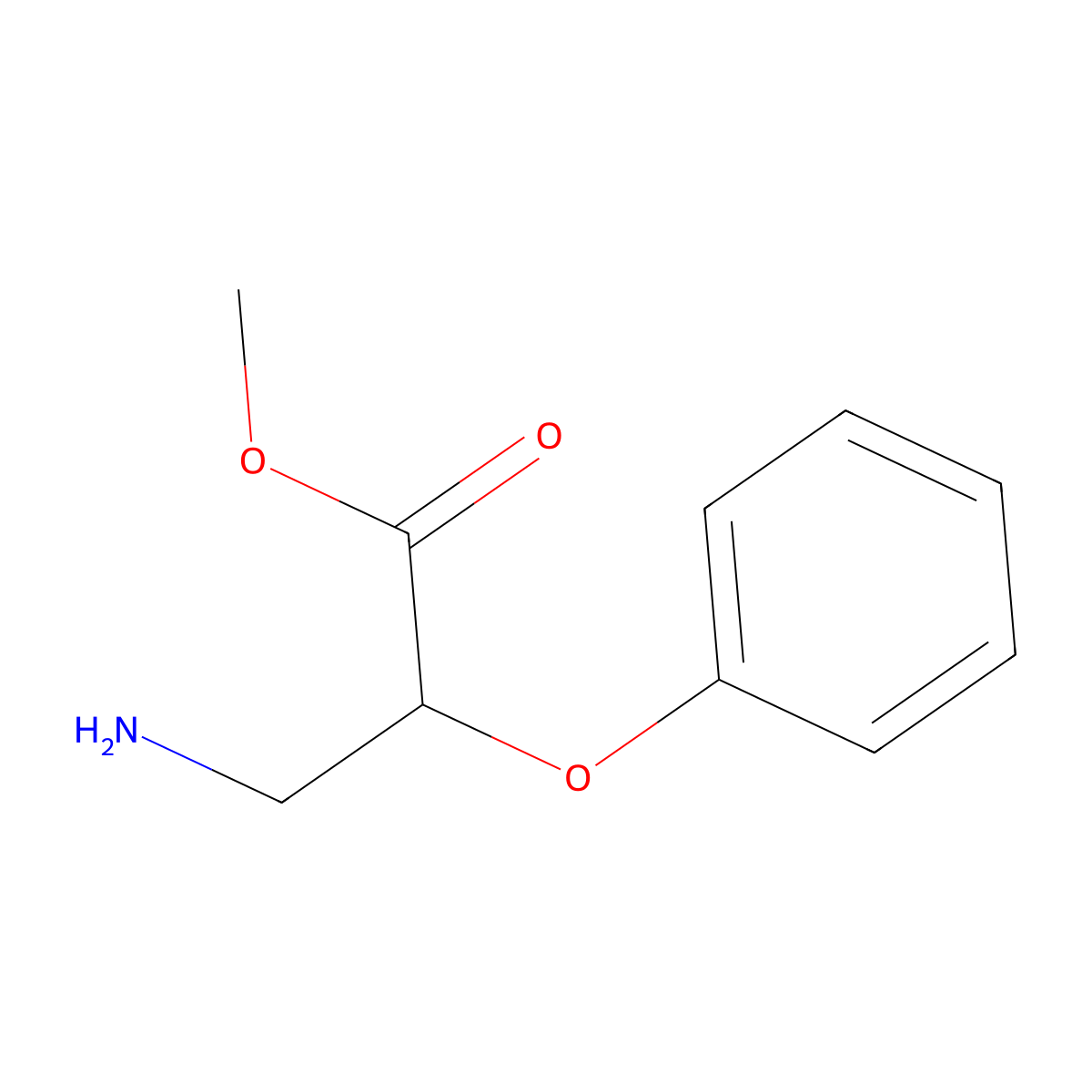methyl (2R)-3-amino-2-phenoxypropanoate molecular structure, CAS 2095396-91-9