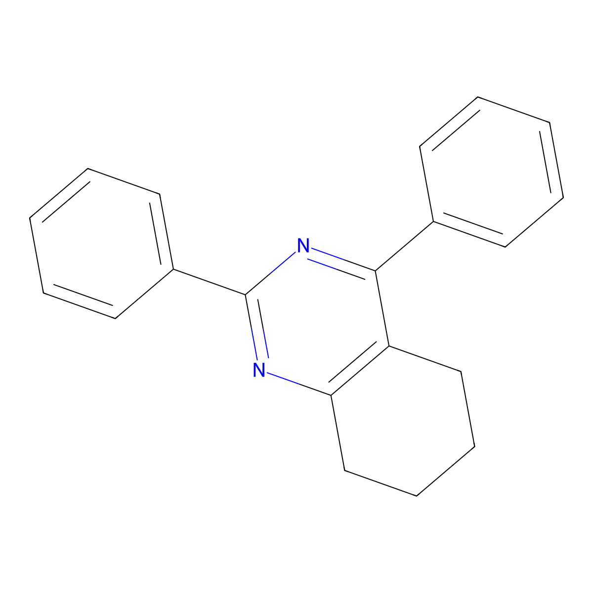 2,4-Diphenyl-5,6,7,8-tetrahydroquinazoline molecular structure, CAS 20954-93-2