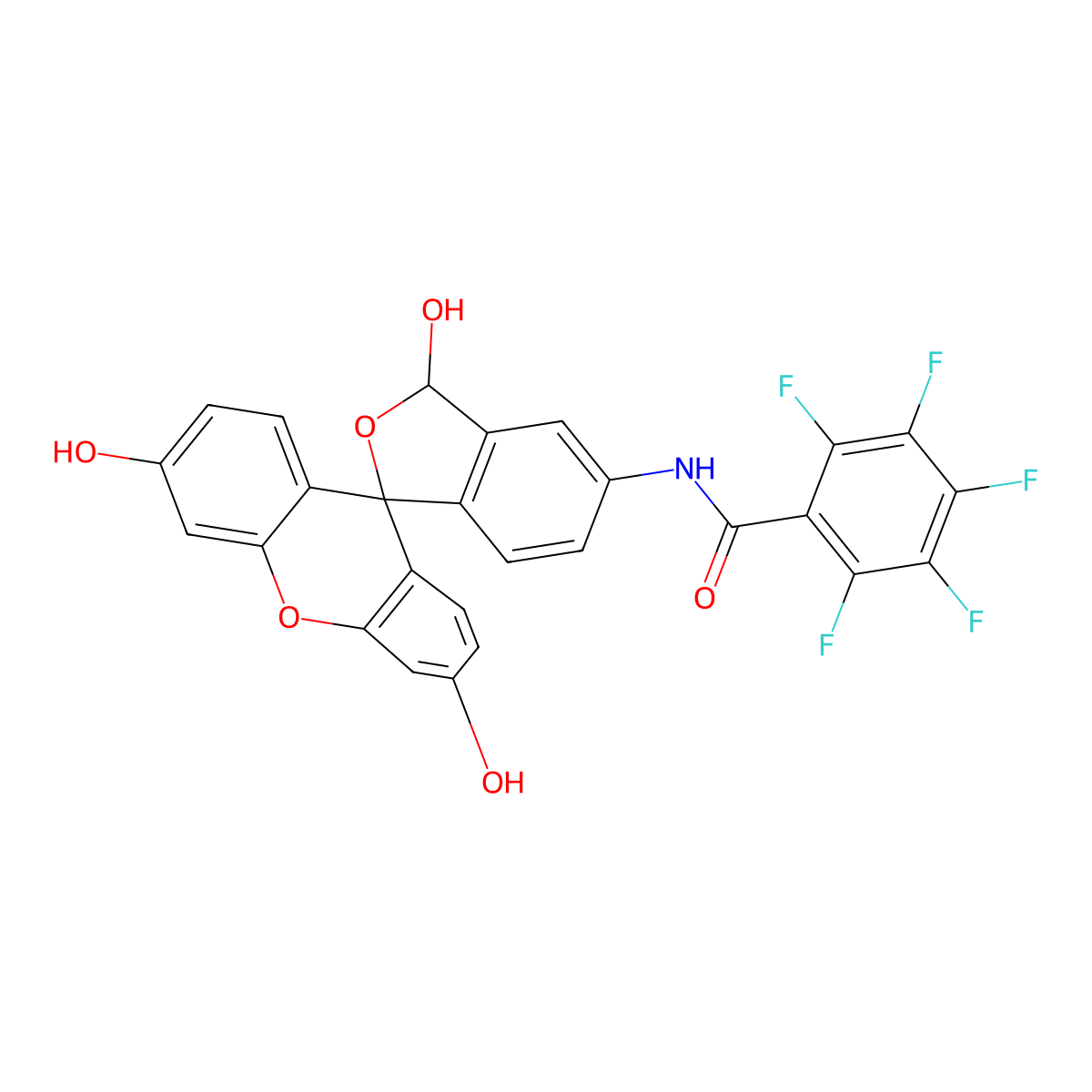 5-(Pentafluorobenzoylamino)Fluorescein molecular structure, CAS 209540-56-7