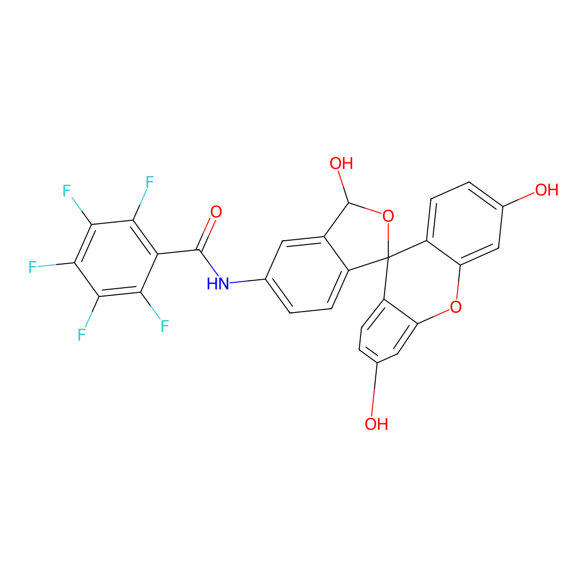 5-(Pentafluorobenzoylamino)Fluorescein molecular structure, CAS 209540-56-7