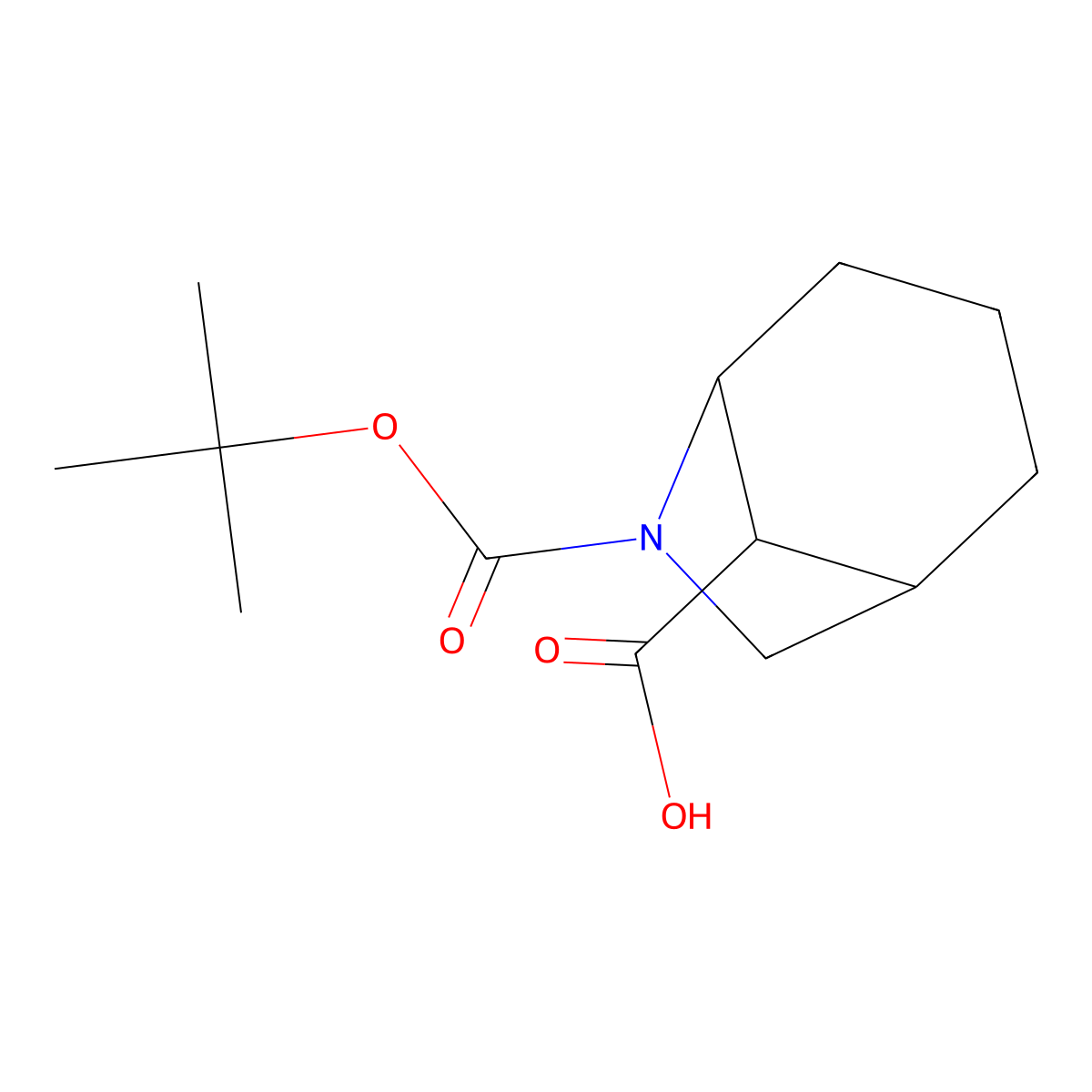 6-[(Tert-butoxy)carbonyl]-6-azabicyclo[3.2.1]octane-8-carboxylic acid molecular structure, CAS 2095409-23-5