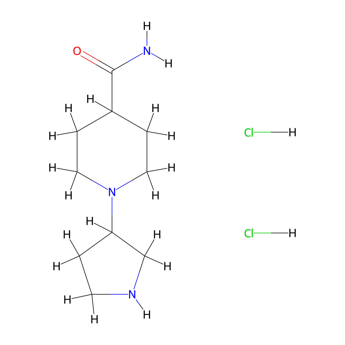 1-(Pyrrolidin-3-yl)piperidine-4-carboxamide dihydrochloride molecular structure, CAS 2095409-36-0