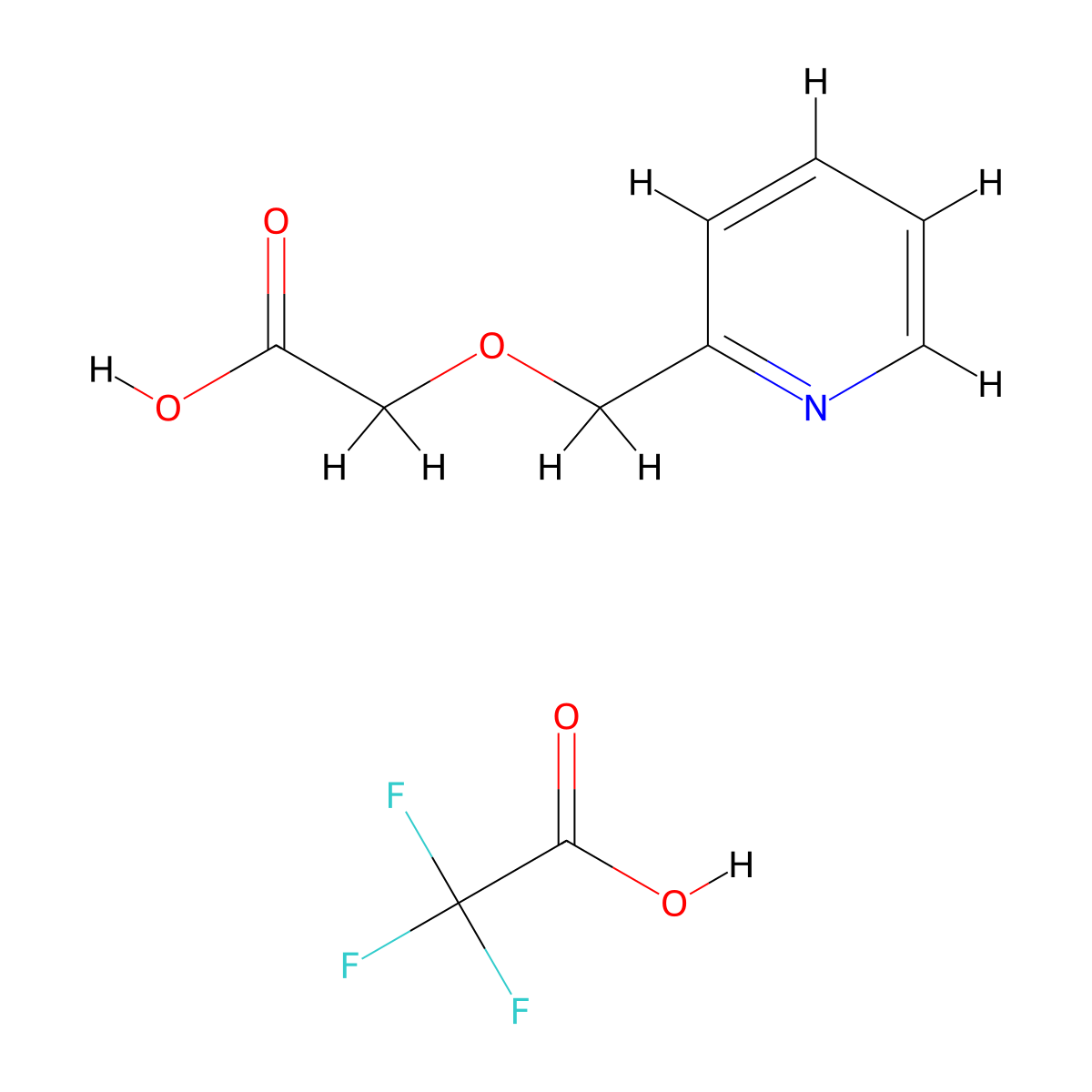 2-[(Pyridin-2-yl)methoxy]acetic acid; trifluoroacetic acid molecular structure, CAS 2095409-44-0