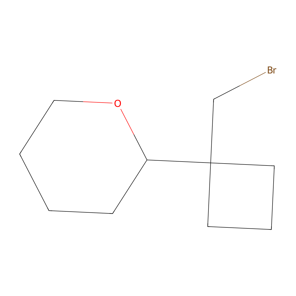 2-[1-(Bromomethyl)cyclobutyl]oxane molecular structure, CAS 2095409-45-1