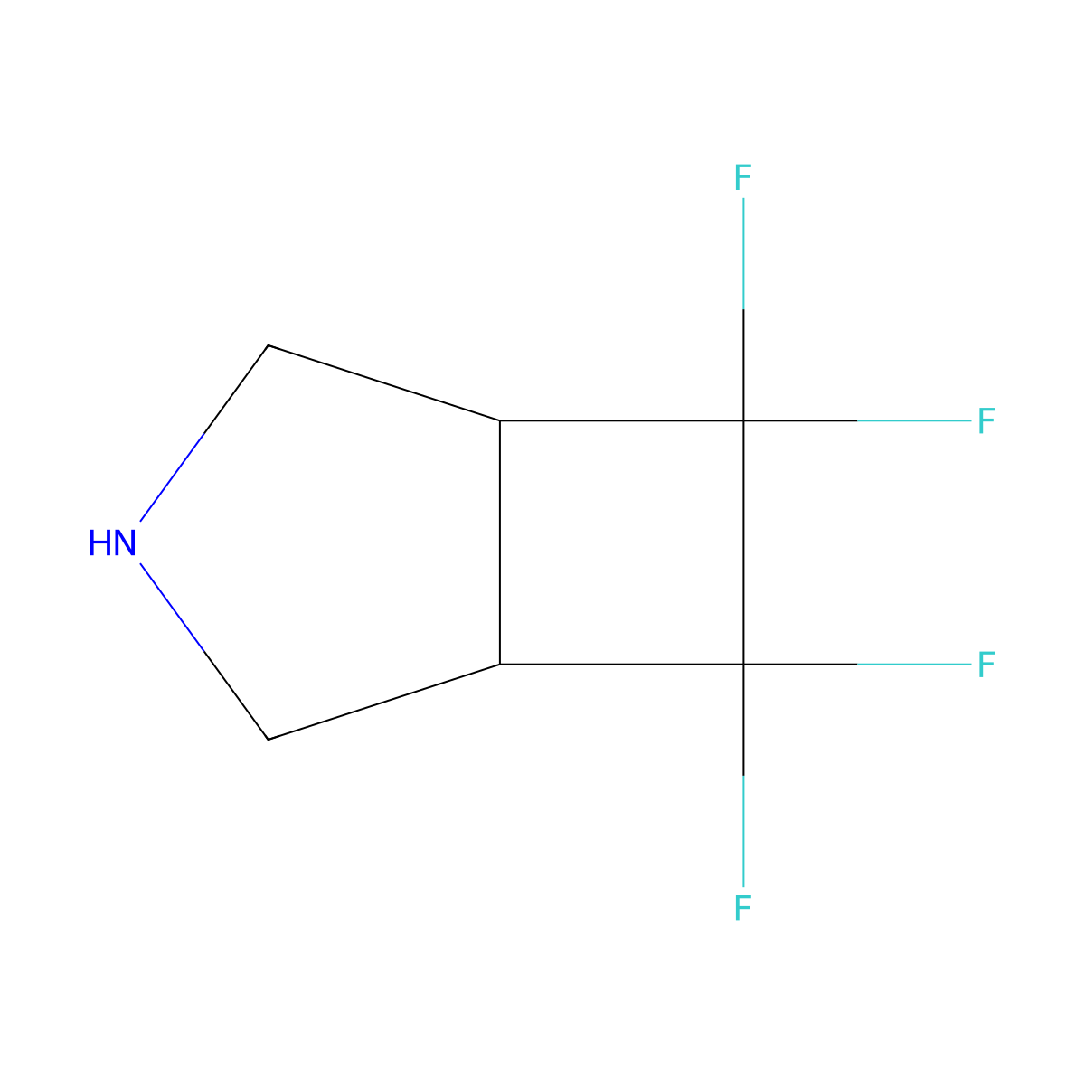 6,6,7,7-Tetrafluoro-3-azabicyclo[3.2.0]heptane molecular structure, CAS 2095409-63-3