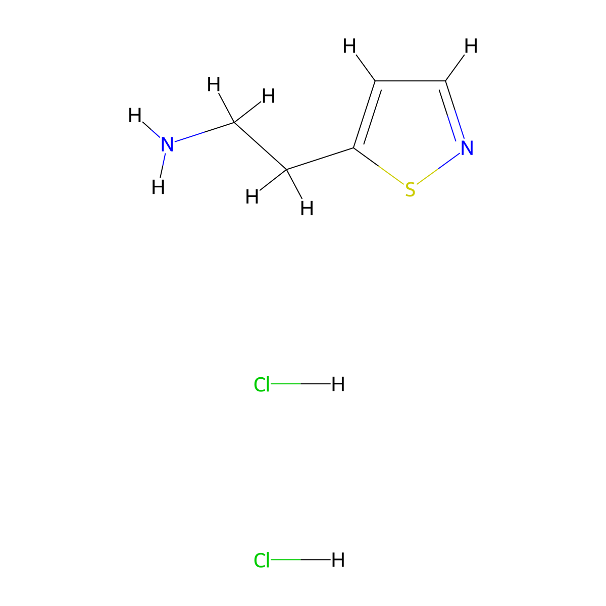 2-(1,2-Thiazol-5-yl)ethan-1-amine dihydrochloride molecular structure, CAS 2095409-66-6
