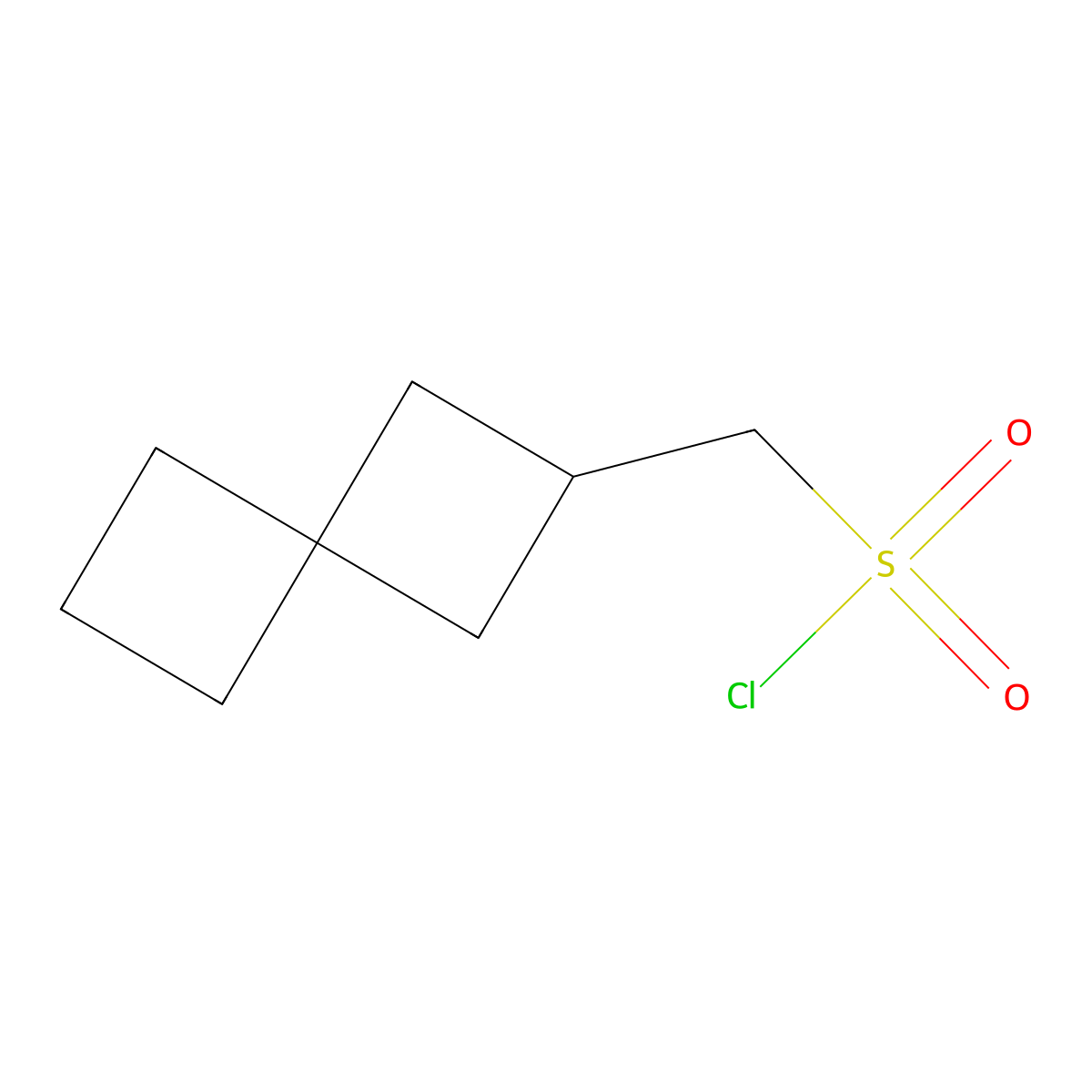 {Spiro[3.3]heptan-2-yl}methanesulfonyl chloride molecular structure, CAS 2095409-68-8