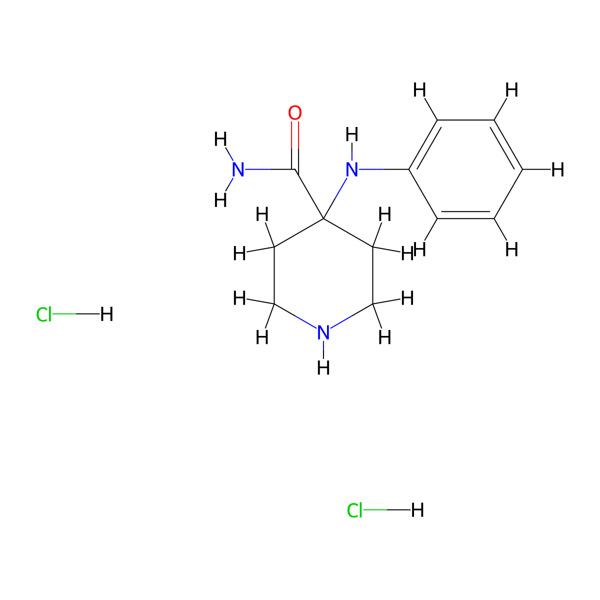 4-(Phenylamino)piperidine-4-carboxamide dihydrochloride molecular structure, CAS 2095409-69-9