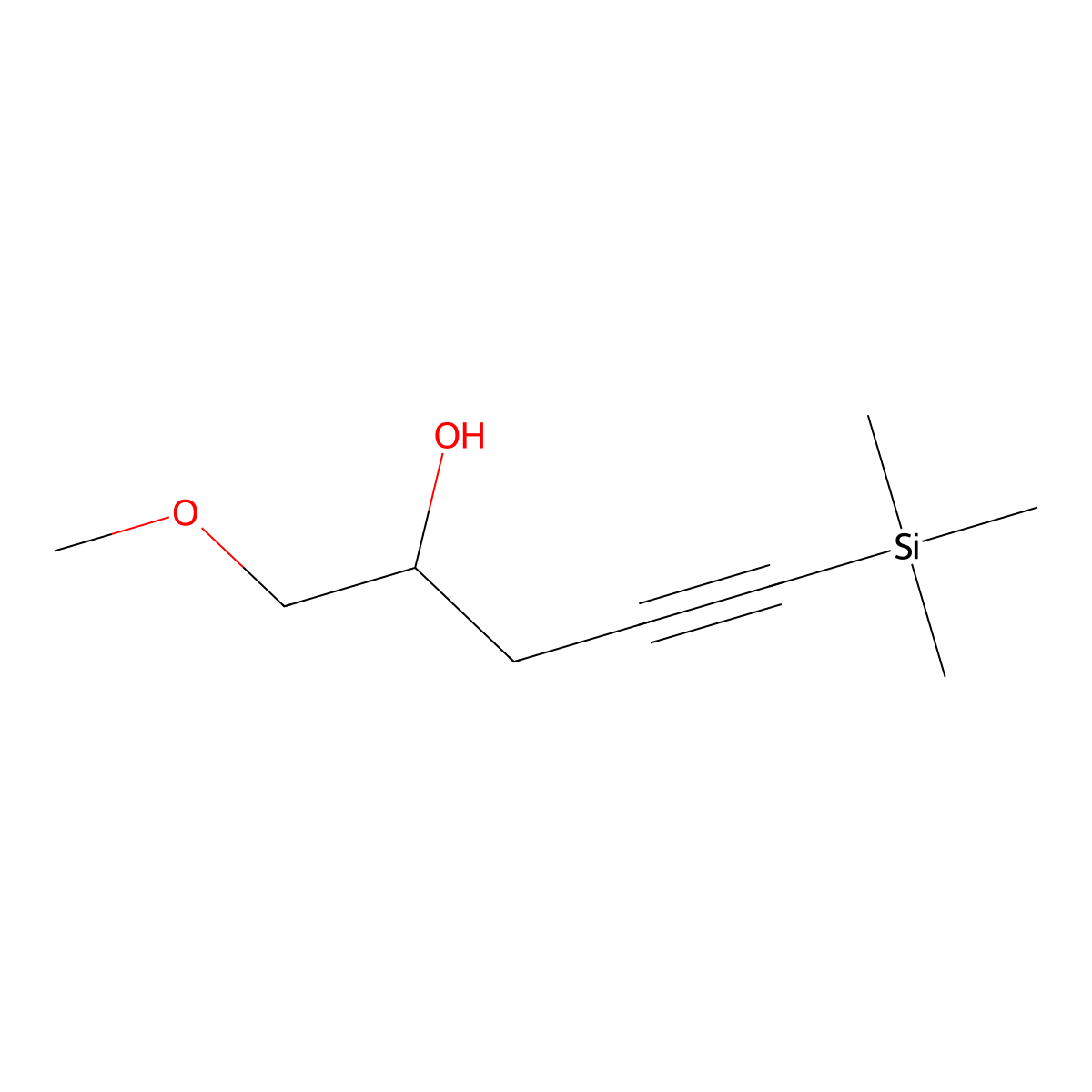 (4-Hydroxy-5-methoxypent-1-yn-1-yl)trimethylsilane molecular structure, CAS 2095409-76-8